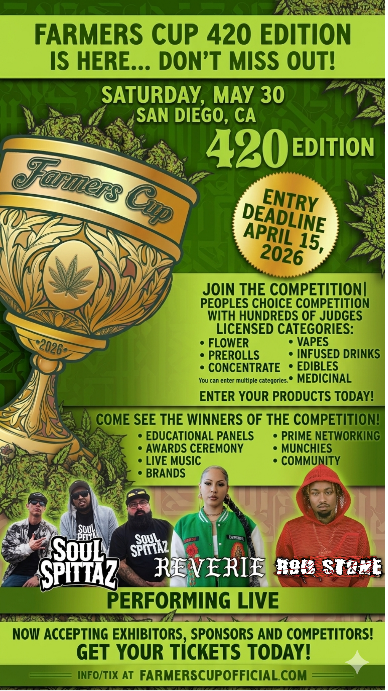 Farmers Cup 420 Edition 2026 - 05-30-2026 - Rob Stone, Reverie, Soul Spittaz